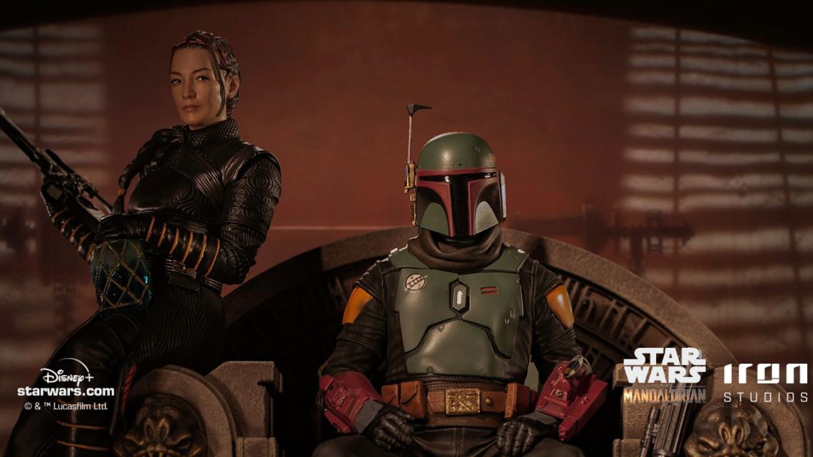 Boba Fett e Fennec Shand sul trono da “The Mandalorian” – Iron Studios Boba Fett e Fennec Shand sul trono da “The Mandalorian” – Iron Studios